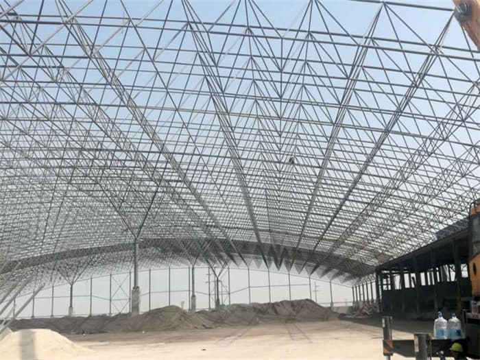 江门钢厂料仓网架工程
